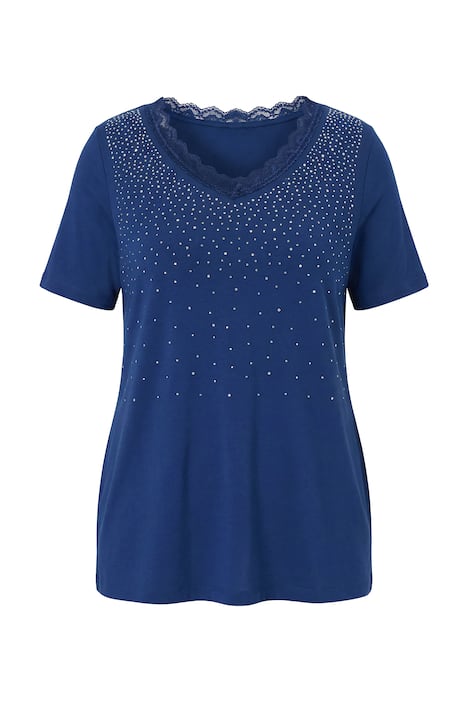 Tričko, pohodlný střih, s efektem třpytivých kamínků