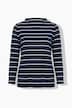 Shirt, Rippjersey, Stehkragen, Langarm, Biobaumwolle
