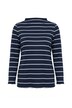 Shirt, Rippjersey, Stehkragen, Langarm, Biobaumwolle