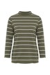 Shirt, Rippjersey, Stehkragen, Langarm, Biobaumwolle