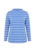 Shirt, Rippjersey, Stehkragen, Langarm, Biobaumwolle