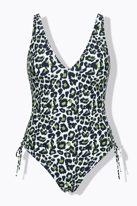 Badeanzug, Alloverprint, elastische Raffung, Softcups