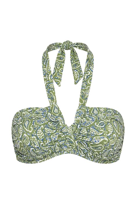 Horní díl bikin, měkké košíčky, paisley potisk, vázání kolem krku
