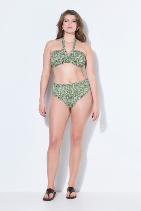 Bikini-Top, Softcups, Paisley Print, Neckholder
