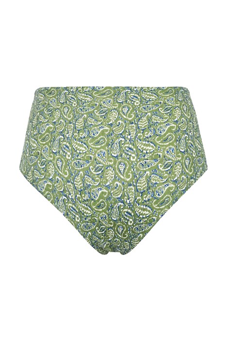 Spodní díl bikin, paisley potisk, vysoký pas, tvarování