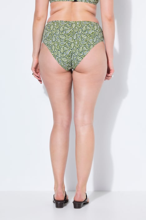 Slip de bikini, braguitas, Paisley, cintura alta, moldeador