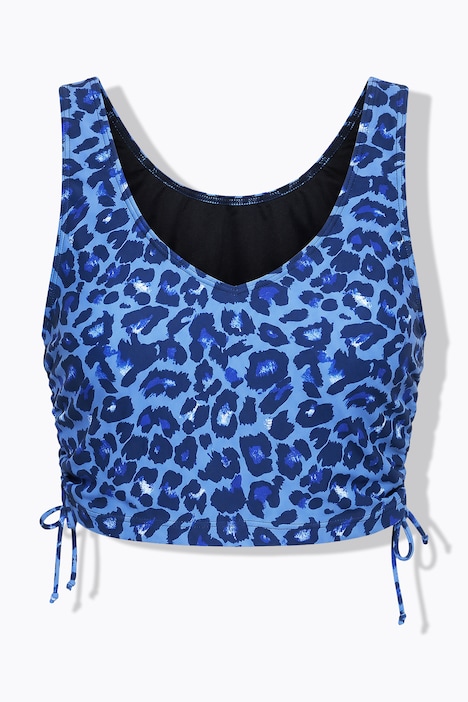 Bikini-Top, Softcups, Leo, seitliche Raffung