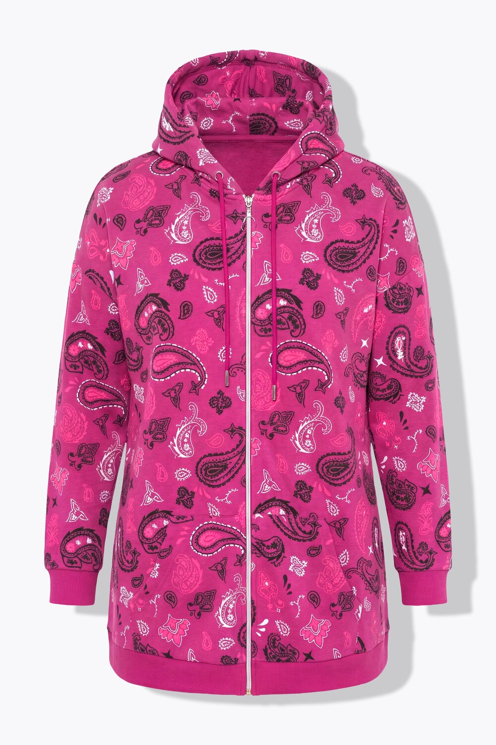 Stora storlekar Sweatshirtjacka, Dam, rosa, storlek: 50, Bomull/Polyester, Angel of Style