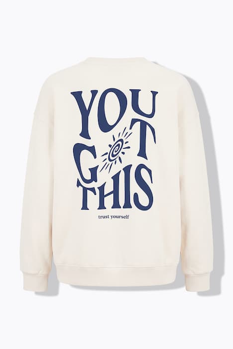 Sweatshirt, oversized, Stick und Rückenprint