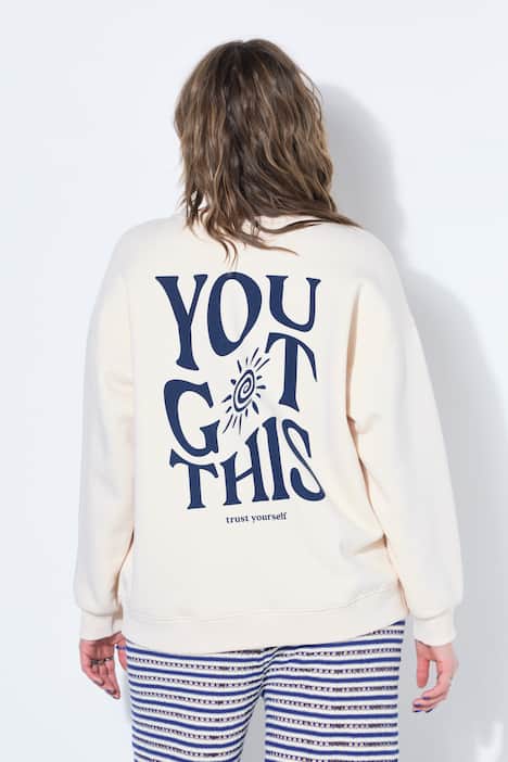 Sweatshirt, oversized, Stick und Rückenprint