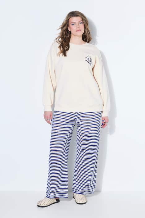 Sweatshirt, oversized, Stick und Rückenprint