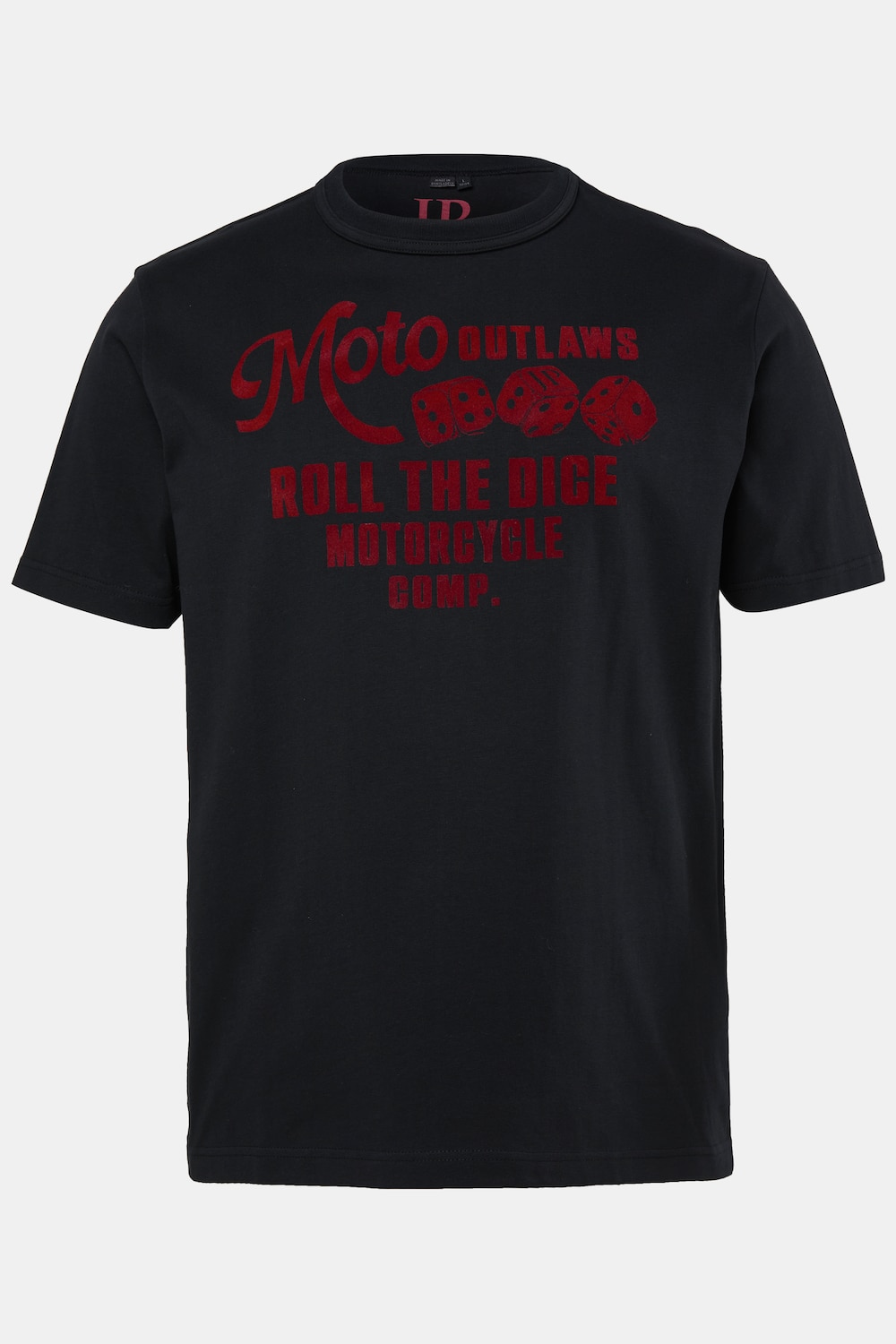 T-shirt, halve mouw, print op de borst, tot 8XL