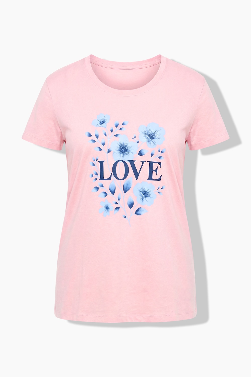 Stora storlekar T-shirt, Dam, rosa, storlek: 42, Bomull, Mia Moda