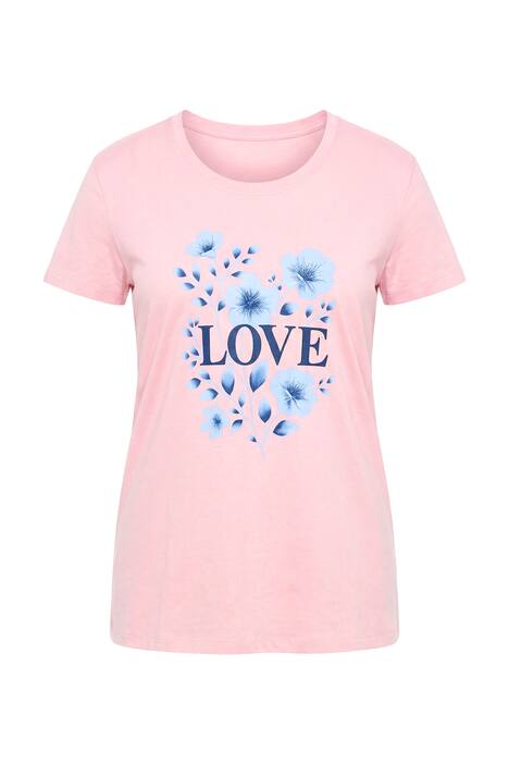 Tričko, pohodlný volný střih, nápis LOVE