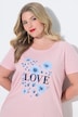 T-Shirt, bequeme Passform, LOVE Motiv