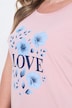 T-Shirt, bequeme Passform, LOVE Motiv