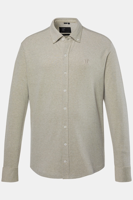 Piqué-Hemd, Langarm, Modern Fit, Buttondown-Kragen, bis 8 XL