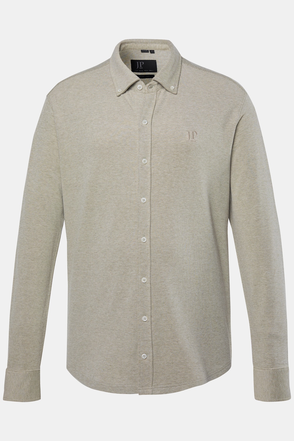Piqué-Hemd, Langarm, Modern Fit, Buttondown-Kragen, bis 8 XL