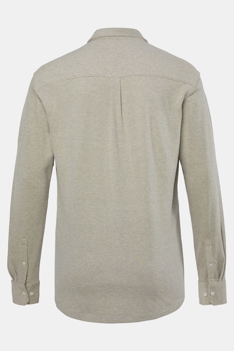 Piqué-Hemd, Langarm, Modern Fit, Buttondown-Kragen, bis 8 XL