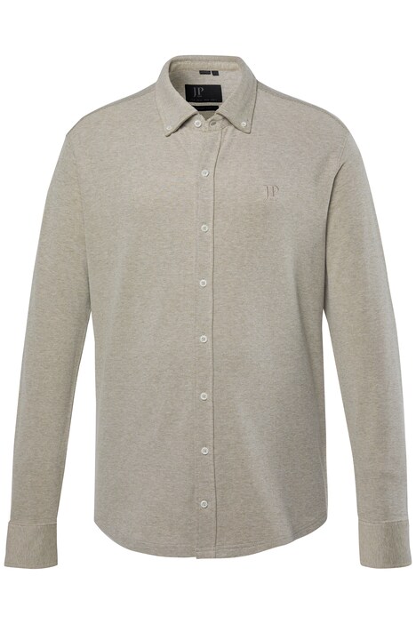 Piké košile, dlouhé rukávy, moderní střih, košilový límeček s knoflíky, do vel. 8XL