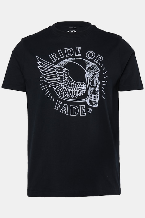 T-Shirt, Halbarm, Brustprint, bis 8 XL