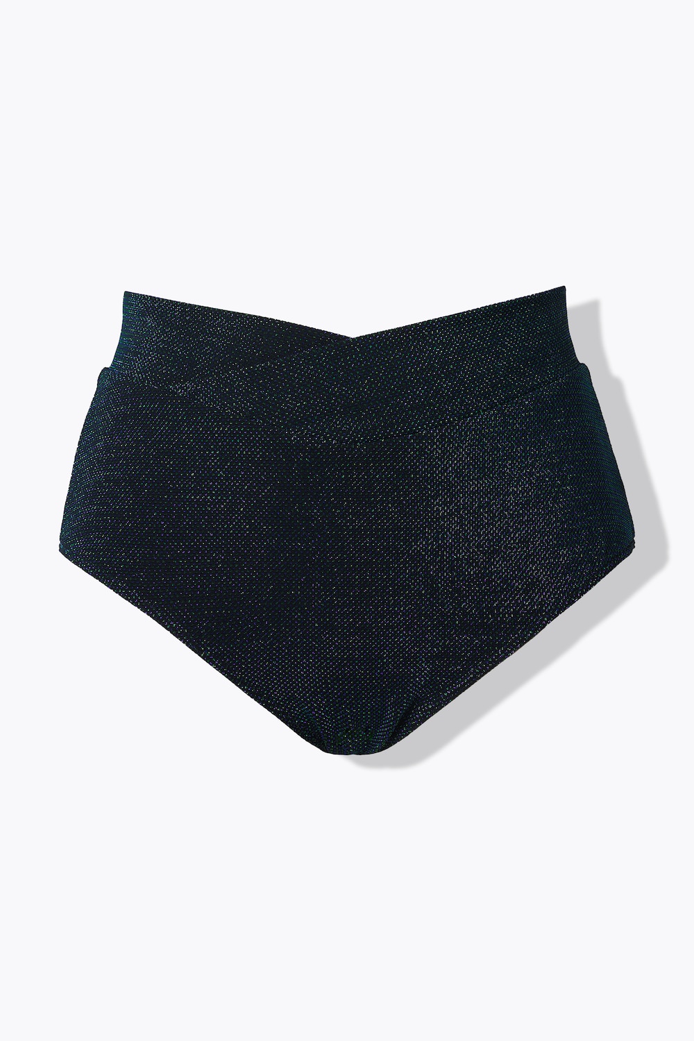 Stora storlekar Bikinitrosa med drapering och glittereffekt, Dam, svart, storlek: 46, Polyester/Syntetfibrer/Elastan, Studio Untold
