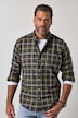 Chemise à carreaux, manches longues et petit col à pointes boutonnées, coupe Modern Fit - jusqu'au 8 XL