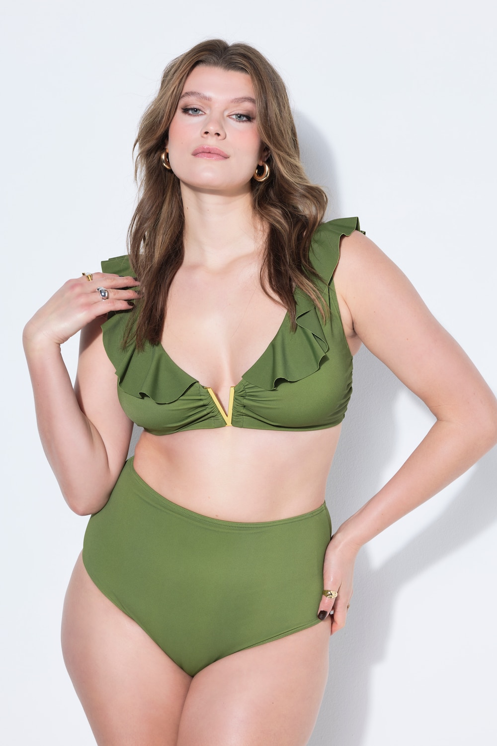 Bikini-Top, Print, Softcups, V-Metallicspange