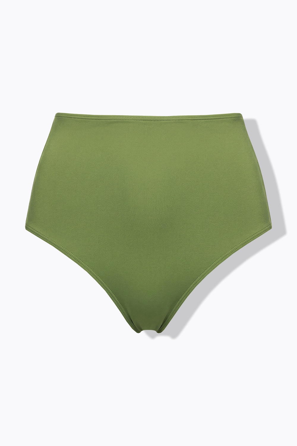 Stora storlekar Bikinitrosa med hög midja och shaping-effekt, Dam, grön, storlek: 50, Polyester/Syntetfibrer/Elastan, Studio Untold