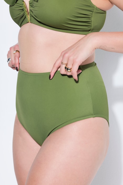 Slip de bikini, braguitas, estampado, cintura alta, moldeador