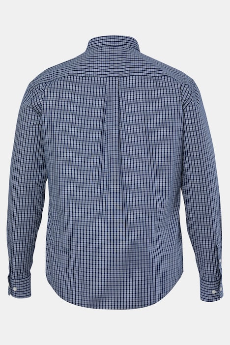 Koszula w kratę, długi rękaw, modny krój, kołnierzyk z przypinanymi rogami, do rozm. 8 XL