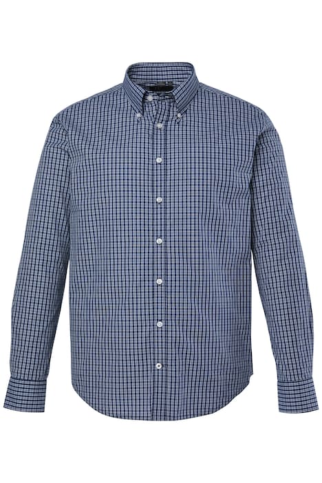 Kostkovaná košile, dlouhé rukávy, moderní střih, košilový límeček s knoflíky, do vel. 8XL
