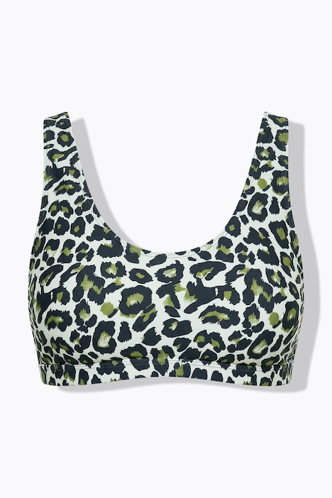 Bikini-Top mit Color-Leo und herausnehmbaren Softcups