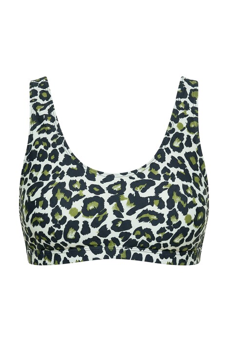 Horní díl bikin s barevným leopardím vzorem a odnímatelnými měkkými košíčky
