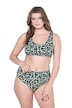 Horní díl bikin s barevným leopardím vzorem a odnímatelnými měkkými košíčky