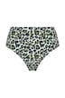 Spodní díl bikin, leopardí vzor, vysoký pas, tvarující