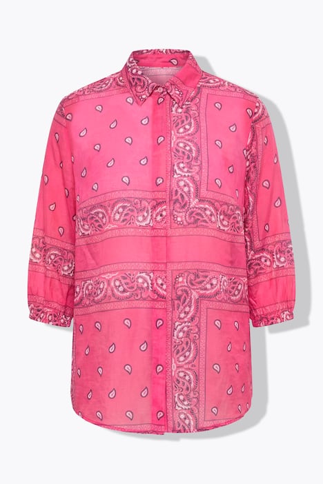 Pusero, A-linjainen, paisley-kuosi, 3/4-hihat