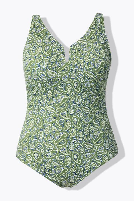 Badeanzug, Schlitz am V-Ausschnitt, Softcups