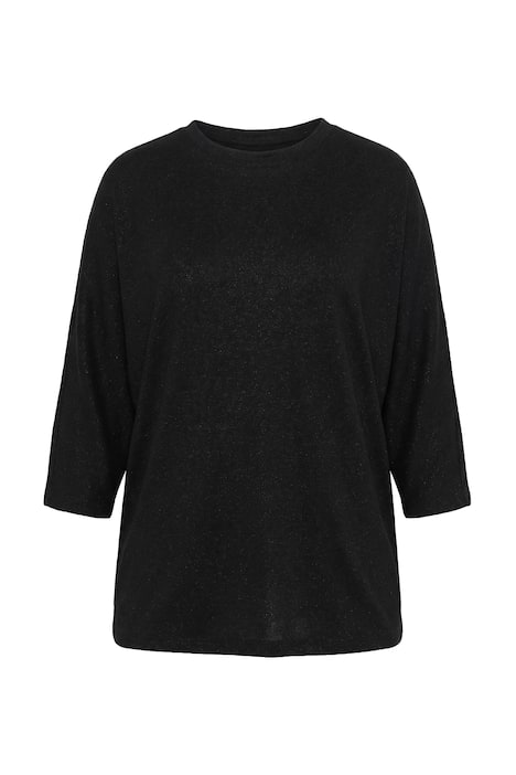 Svetr s kosočtverečkovou strukturou, třpytivým efektem a stojáčkem