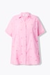 Bluse, oversized, neon Erdbeeren-Stickerei, Halbarm