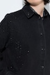 Jeansjacke, Ziersteinchen, Hemdkragen