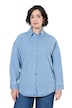 Jeansjacke, Ziersteinchen, Hemdkragen