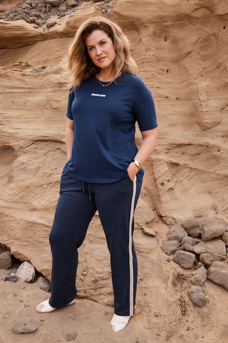 Sweatjacke, Ballonärmel, Rundhals, elastischer Saum