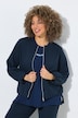 Sweatjacke, Ballonärmel, Rundhals, elastischer Saum