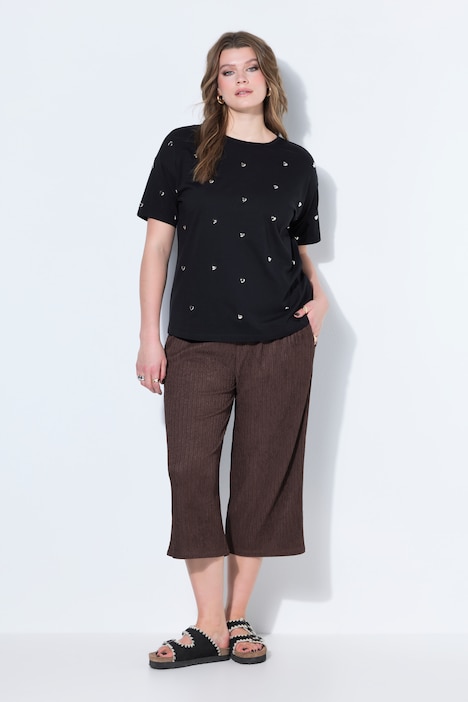 T-shirt, oversized, hartvormige studs