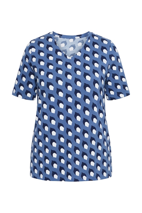 tričko, potisk, klasický střih, V výstřih, krátké rukávy