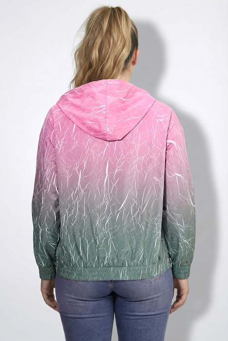 Funktionsjacke, Farbverlauf, Kapuze, wasserabweisend