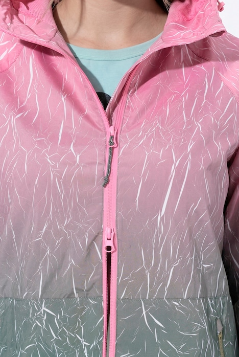 Funktionsjacke, Farbverlauf, Kapuze, wasserabweisend