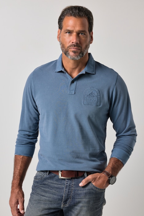 Polo en piqué, manches longues et style vintage - jusqu'au 8 XL