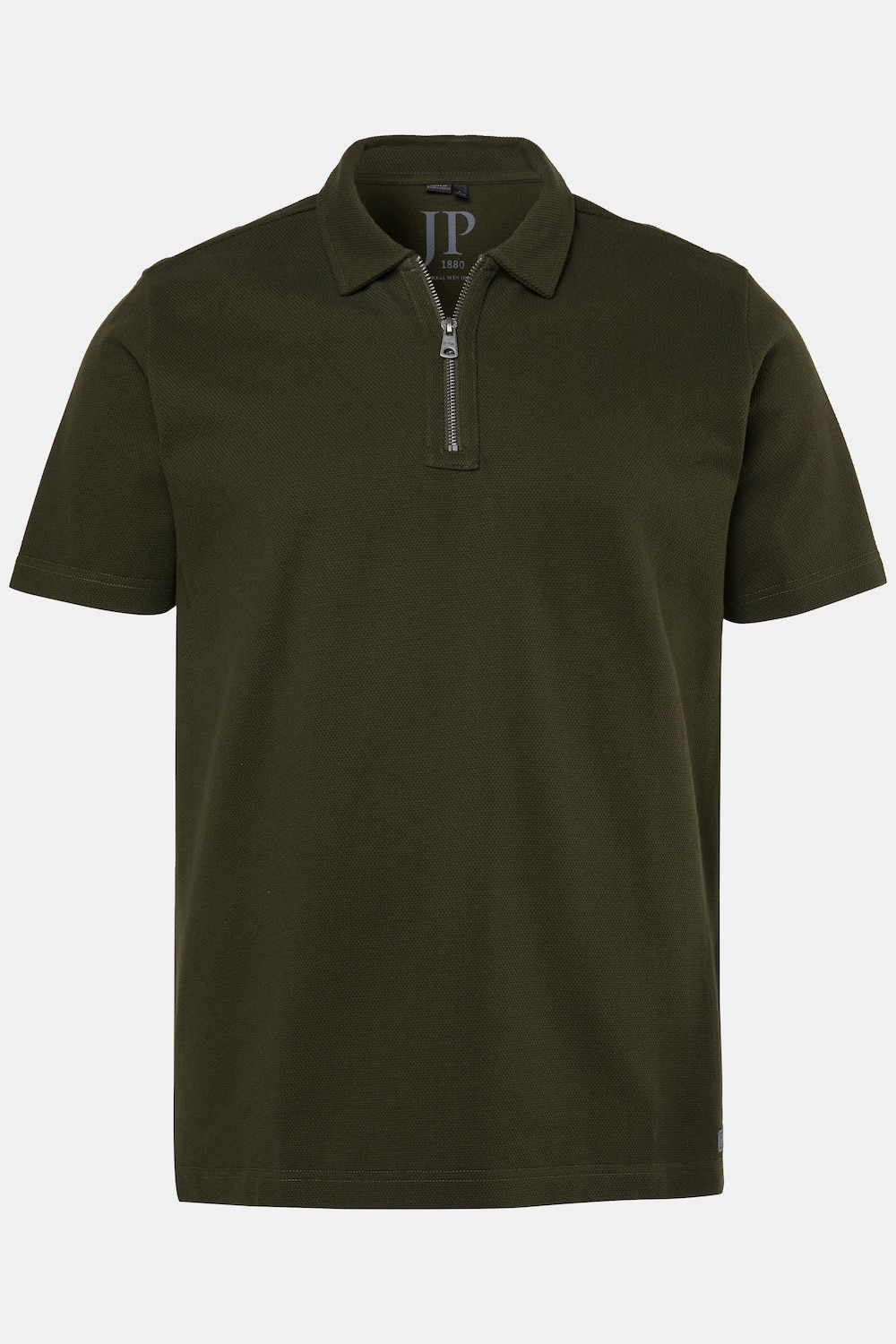 Poloshirt, korte mouwen, piqué, rits, tot 8XL
